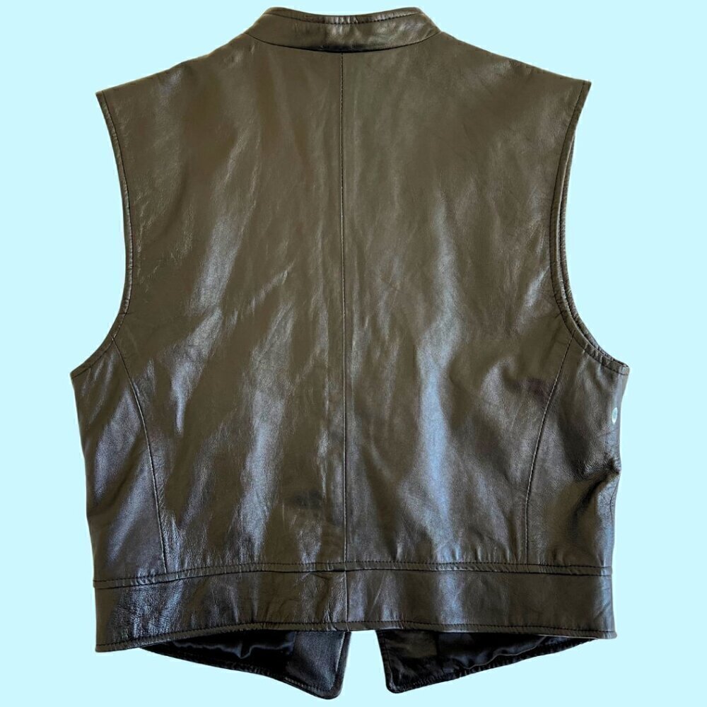 Doncaster Black Leather Vest - Vintage - Picture 2 of 6